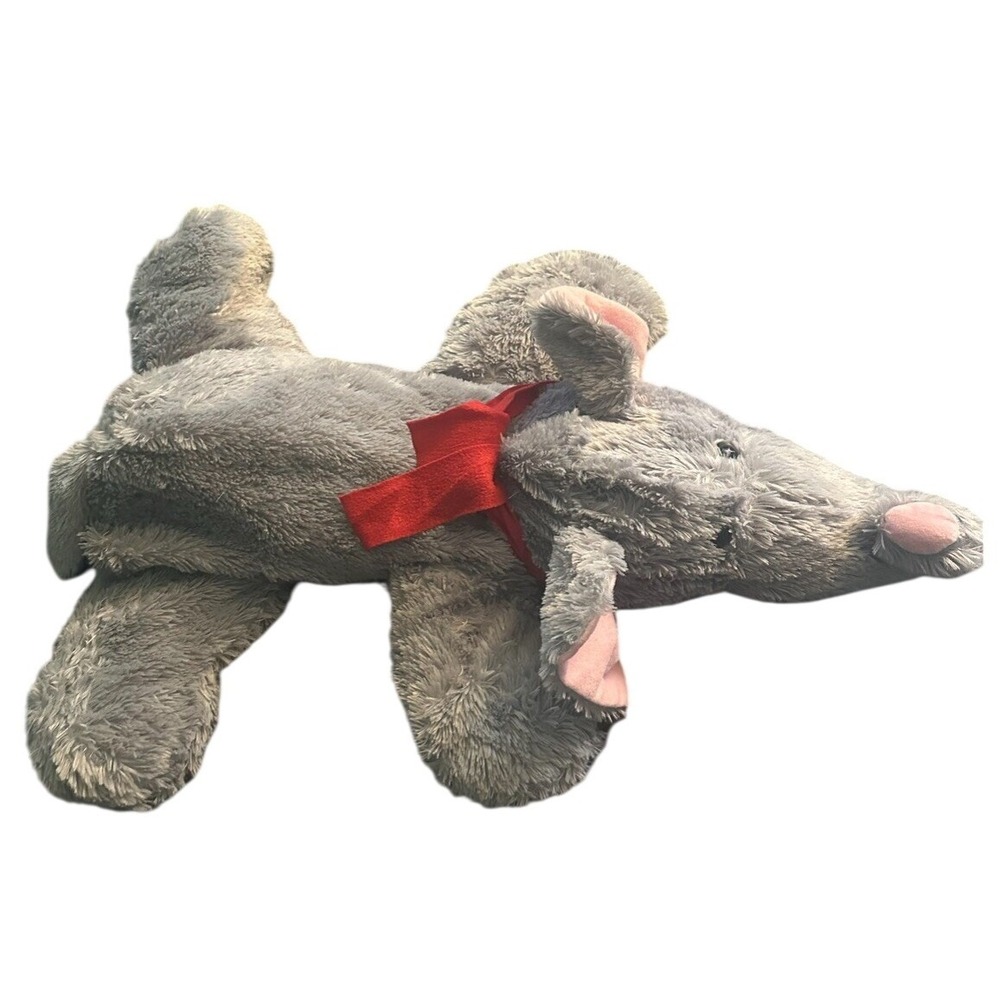 Dan Dee Collectors Choice Gray Elephant Plush Stuffed Animal Red Bow 2016 Large